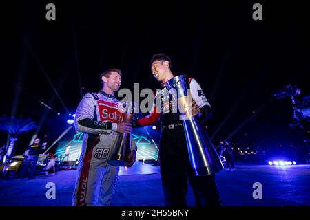 Davidson Anthony (gbr), Jota, Oreca 07 - Gibson, portrait Nakajima Kazuki (jpn), Toyota Gazoo Racing, Toyota GR010 - Hybrid, portrait during the 2021 World Endurance Championship prize giving ceremony, FIA WEC, on the Bahrain International Circuit, from November 4 to 6, 2021 in Sakhir, Bahrain - Photo: Germain Hazard/DPPI/LiveMedia Stock Photo