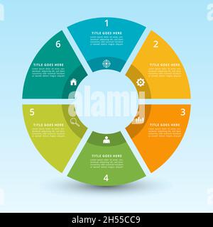 Round Chart Infographics. Modern Design With Icon Stock Vector