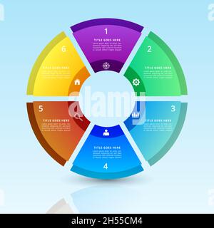 Round Chart Infographics. Modern Design Template Stock Vector