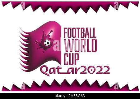 Qatar 2022 Football World Cup illustration Stock Vector