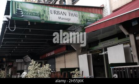 Urban Thai Massage Khaosan Road aka Khao San Road Area Tourist Attraction Bangkok Thailand