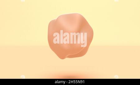 Floating skin Blob sphere Concept art Fluid 3d render Stock Photo