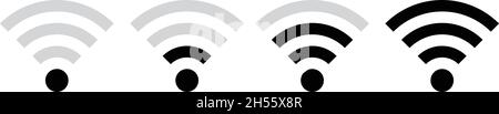 The set of icons can be selected according to the strength of the radio wave. Stock Vector