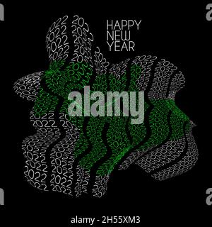 2022 Creative typography poster design. Liquid vector typography Stock Vector