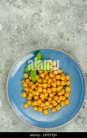 Vegetarian meals. Boiled chickpeas Studio Photo Stock Photo