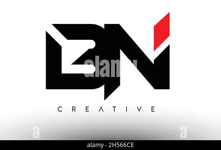 BN Logo Design With Multiple Lines and Black and White Colors. 5037753  Vector Art at Vecteezy