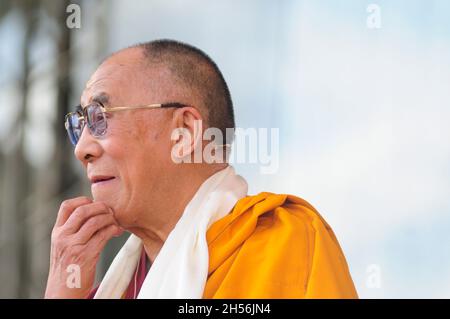 Vienna, Austria. April 26, 2012. The Dalai Lama in Vienna at the European Solidarity Rally for Tibet Stock Photo