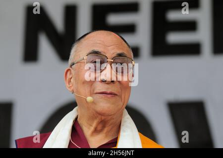 Vienna, Austria. April 26, 2012. The Dalai Lama in Vienna at the European Solidarity Rally for Tibet Stock Photo