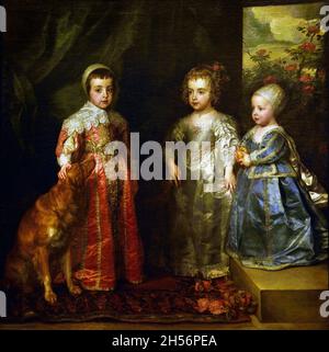 The three eldest children of King Charles I of England by Anthony, Anton, Antoon,  van Dyck Belgian, Belgium, Flemish, ( Charles I 1600 – 1649) was King of England, Scotland, and Ireland from 27 March 1625 until his execution in 1649. )