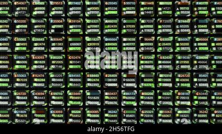 Data and number values passing through cyberspace. Colorful abstract ...