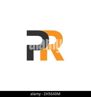Public relations logo. PR letters. Vector illustration. PR agency sign Stock Vector