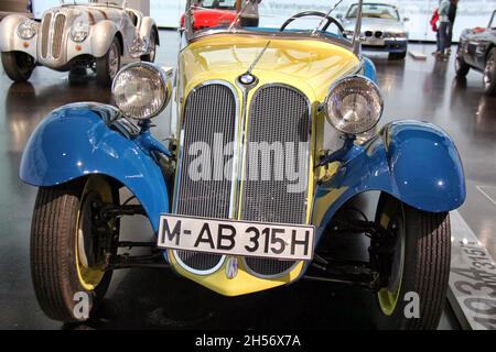 1934 BMW 315/1, Front view, isolated, only 230 units were produced of this roadster model. BMW Museum - Munich - Germany Stock Photo