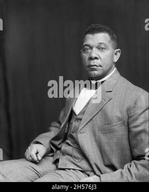 Booker T Washington American educator, author, and adviser to several presidents of the United States photographed by Frances Benjamin Johnston. Stock Photo