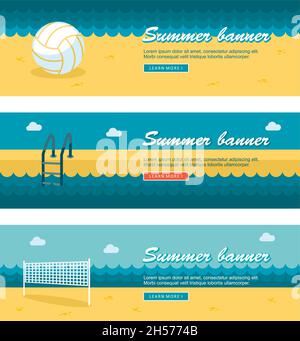 Travel and vacation vector banners, eps 10 Stock Vector
