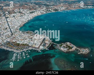 a great view on marina di novaglie in puglia Stock Photo