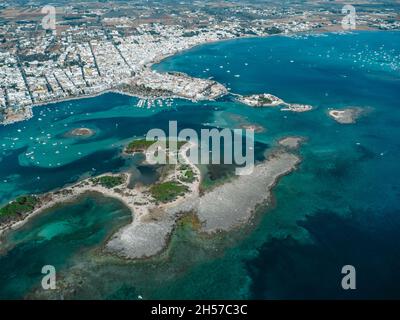 a great view on porto cesareo and rabbit island, in puglia Stock Photo