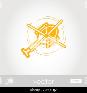 Helicopter outline vector icon. Travel. Summer. Summertime. Holiday. Vacation, eps 10 Stock Vector