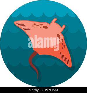 Ramp fish vector icon. Beach. Summer. Summertime. Holiday. Vacation ...