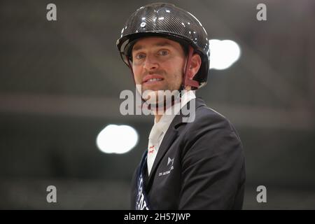 Verona, Italy. 07th Nov, 2021. Simon DELESTRE of France riding Hermes Ryan wins the FEI Jumping World Cup 2021 at the Pala Volkswagen on November 7th 2021 in Verona, Italy ( Credit: Mickael Chavet/Alamy Live News Stock Photo