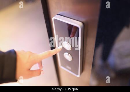 Electronic display with knobs Stock Photo