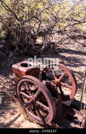 An abandoned old gold mine in the Joshua Tree National Park, USA Stock Photo