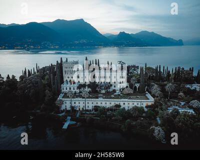 a great view on the garda lake Stock Photo