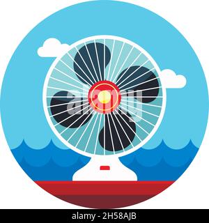 Ventilator vector icon. Summer. Summertime. Holiday. Vacation, eps 10 Stock Vector
