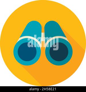 Binoculars vector flat icon. Beach. Summer. Marine. Summertime. Vacation, eps 10 Stock Vector