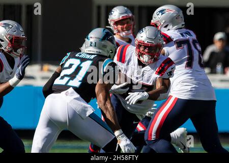 December 18, 2022: Pittsburgh Steelers running back Najee Harris (22) is  stop short of the end zone by Carolina Panthers safety Jeremy Chinn (21)  during the second half of the NFL matchup