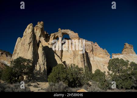 Grosvenor Arch near Kodachrome Basin State Park, Utah Stock Photo