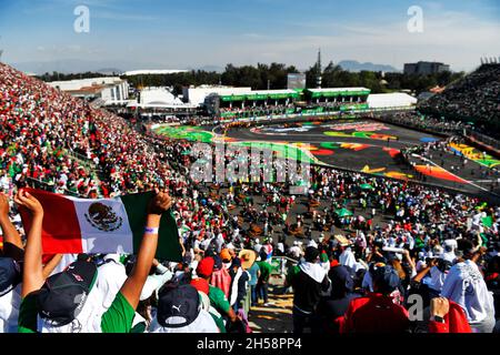 Mexico City, Mexico. 07th Nov, 2021. Fans celebrate in the stadium. Mexican Grand Prix, Sunday 7th November 2021. Mexico City, Mexico. Credit: James Moy/Alamy Live News Stock Photo
