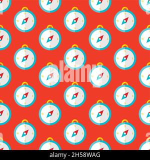 Summer vector seamless pattern. Marine. Summertime. Vacation Stock Vector
