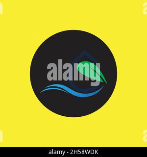 hydroponics logo vector illustration design template Stock Vector