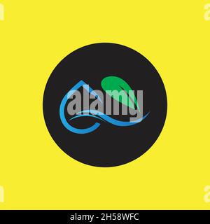 hydroponics logo vector illustration design template Stock Vector