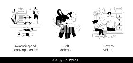 Personal training abstract concept vector illustrations. Stock Vector