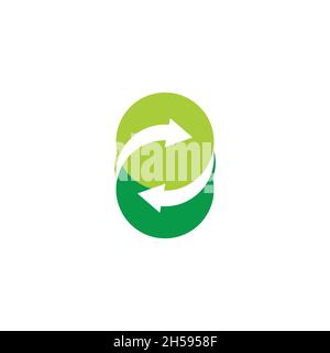 two arrows opponent direction exchange recycle symbol vector Stock Vector