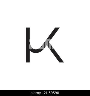 letter k simple loop line geometric logo vector Stock Vector