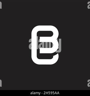 letter bl simple geometric linked line logo vector Stock Vector