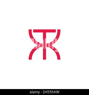 letter tx xt simple geometric line logo vector Stock Vector