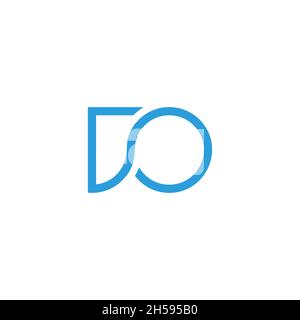 letter ro simple geometric line water logo vector Stock Vector