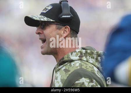 Baltimore Ravens QB Lamar Jackson (8) in action during a game against the Minnesota  Vikings at M&T Bank Stadium in Baltimore, Maryland on November 7, 2021.  Photo/ Mike Buscher / Cal Sport