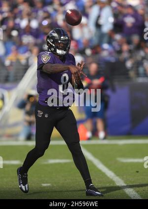 Baltimore, USA. 07th Nov, 2021. Minnesota Vikings WR Justin Jefferson (18)  in action during a game against the Baltimore Ravens at M&T Bank Stadium in  Baltimore, Maryland on November 7, 2021. Photo/