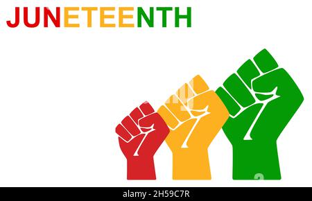 Vector illustration juneteenth isolated on white background. Stock Vector