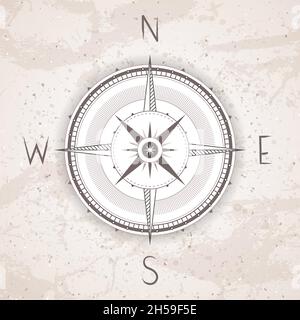 Premium Vector  Wind rose grunge