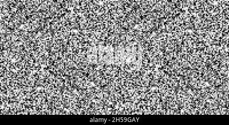 TV screen noise pixel glitch texture background vector illustration. Stock Vector
