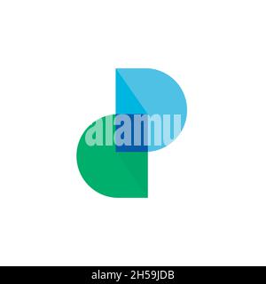 initial letter dp logo transparent modern creative concept illustration vector Stock Vector