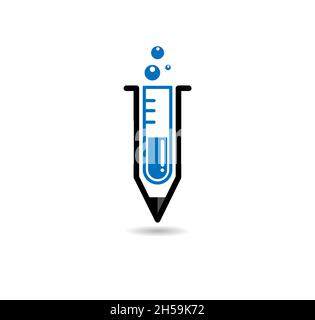 creative vector of Pencil And Lab illustration Template Design Stock Vector