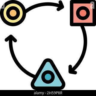 Adaptation icon. Outline adaptation vector icon color flat isolated Stock Vector