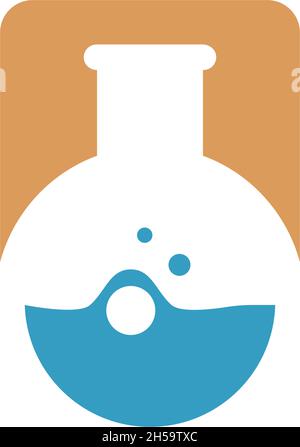 Science bottle lab logo icon design template vector Stock Vector