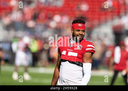 San Francisco 49ers wide receiver Jauan Jennings against the Arizona  Cardinals during an NFL football game in Santa Clara, Calif., Sunday, Nov. 7,  2021. (AP Photo/Tony Avelar Stock Photo - Alamy